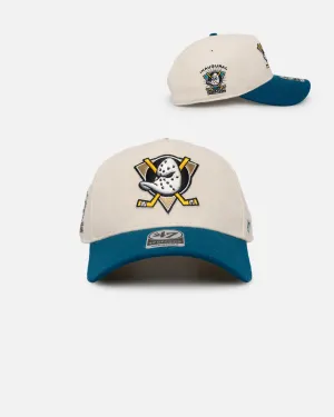 47 Brand Anaheim Ducks 'Wooly Offside DT' Sure Shot Snapback Natural/Dark Teal