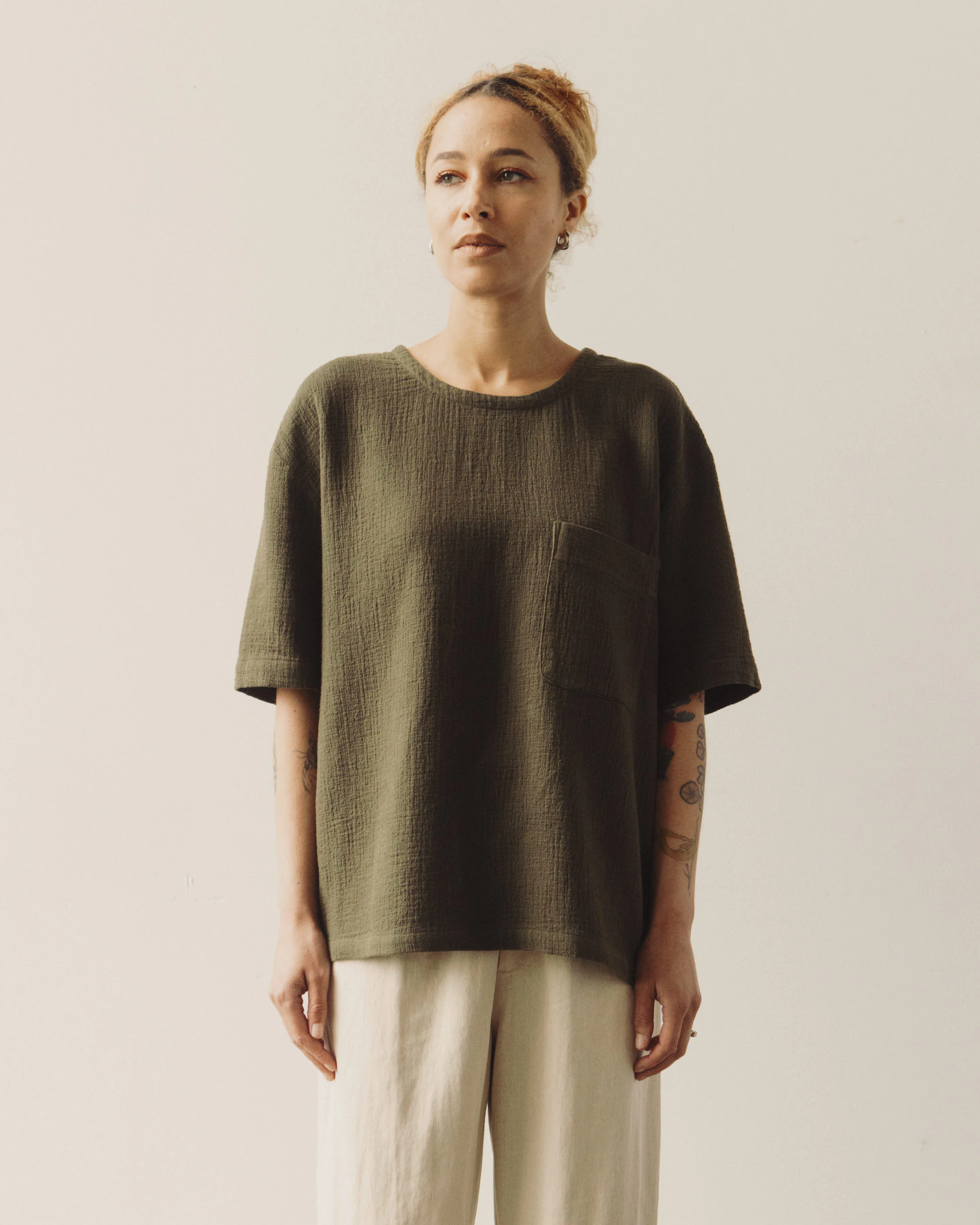 7115 Signature Pocket Tee, Deep Moss Gauze