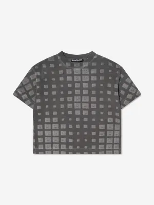 Acne Studios Kids Logo T-Shirt in Black