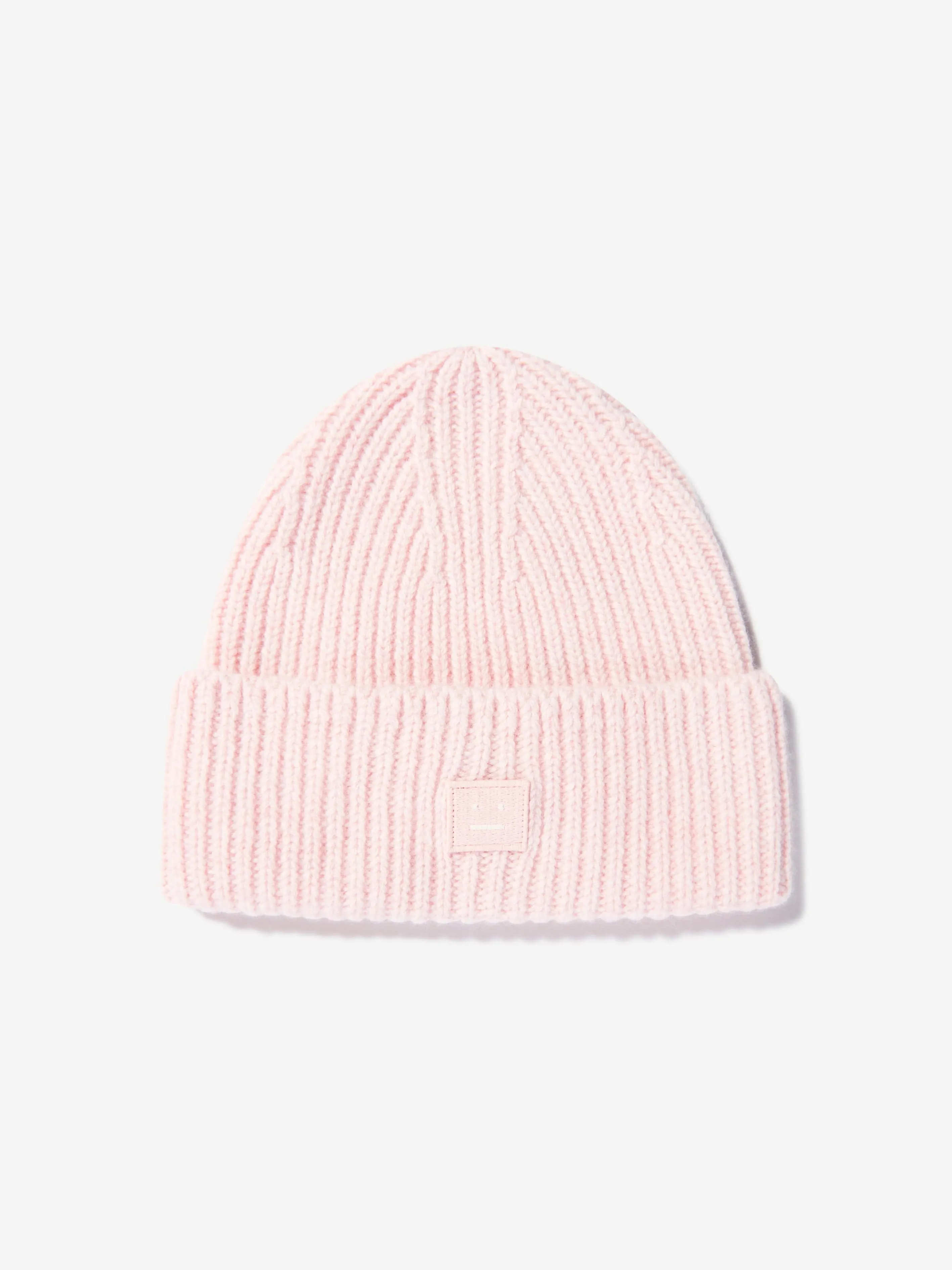 Acne Studios Kids Wool Beanie Hat in Pink