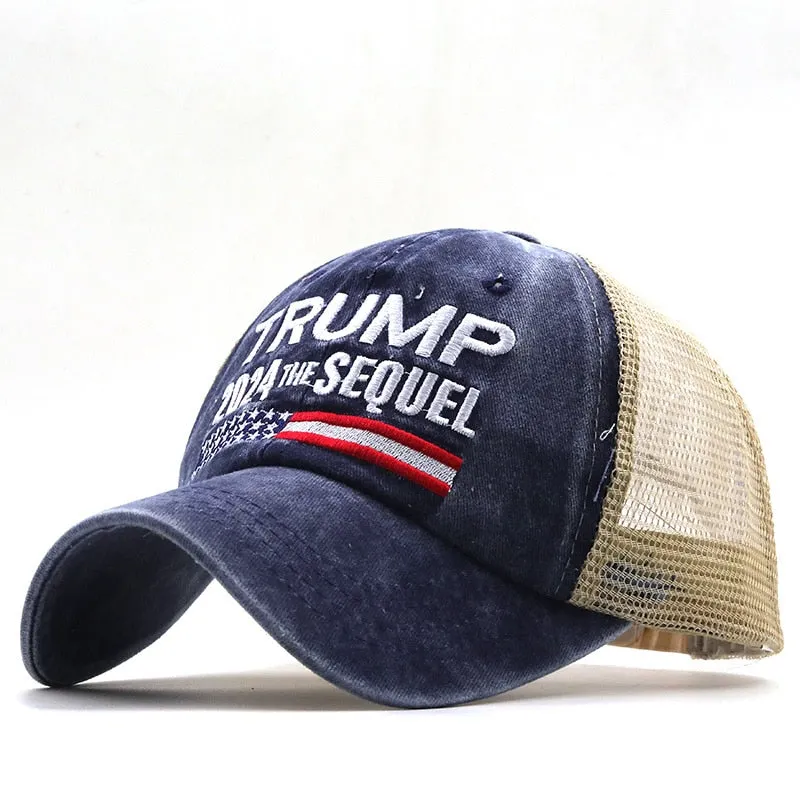 American Presidential Hat Make America Great Again Hat Donald Trump Republican Hat Cap MAGA Embroidered Mesh Cap