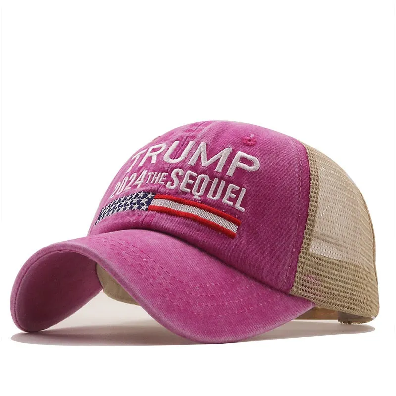 American Presidential Hat Make America Great Again Hat Donald Trump Republican Hat Cap MAGA Embroidered Mesh Cap