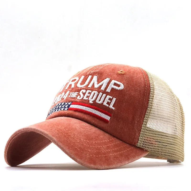 American Presidential Hat Make America Great Again Hat Donald Trump Republican Hat Cap MAGA Embroidered Mesh Cap