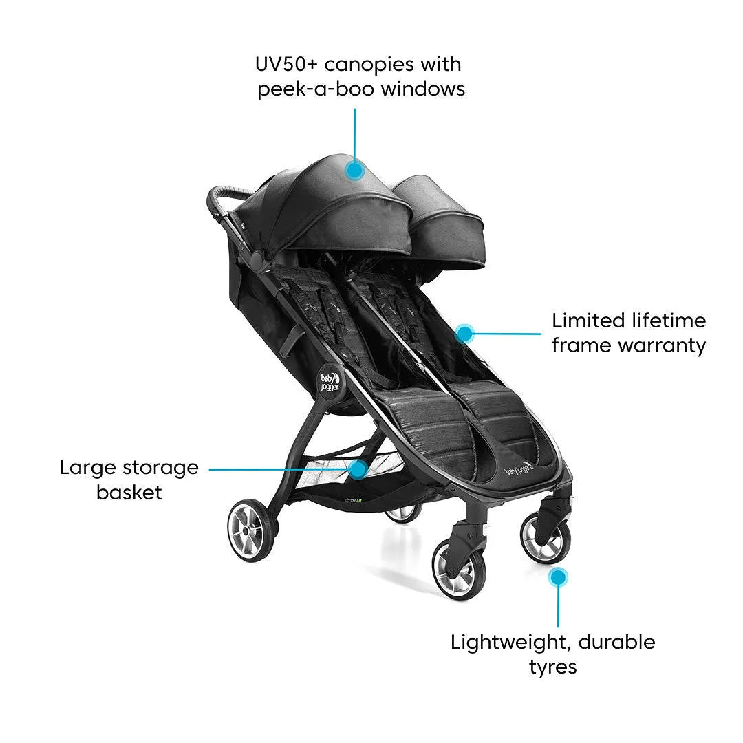 Baby Jogger City Tour 2 Double Stroller - Pitch Black