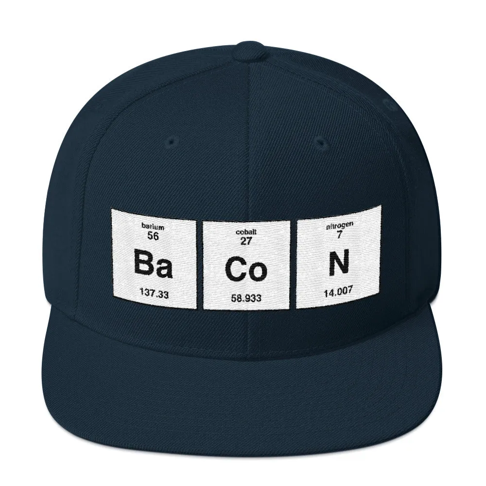 Bacon Periodic Table Element Snapback Hat