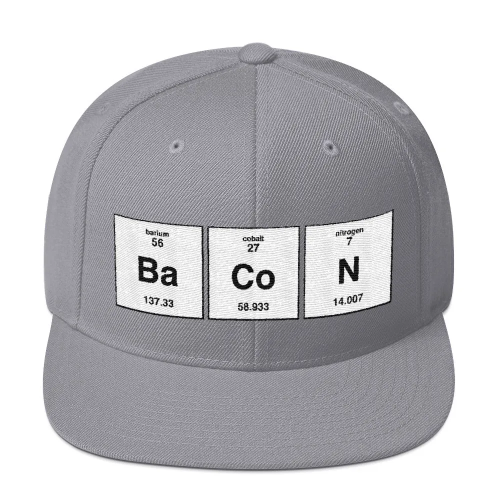 Bacon Periodic Table Element Snapback Hat