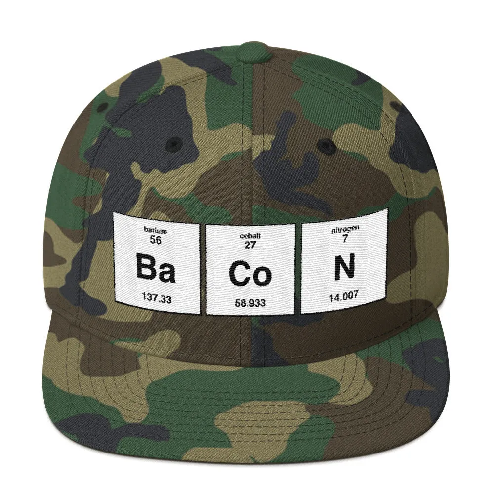 Bacon Periodic Table Element Snapback Hat