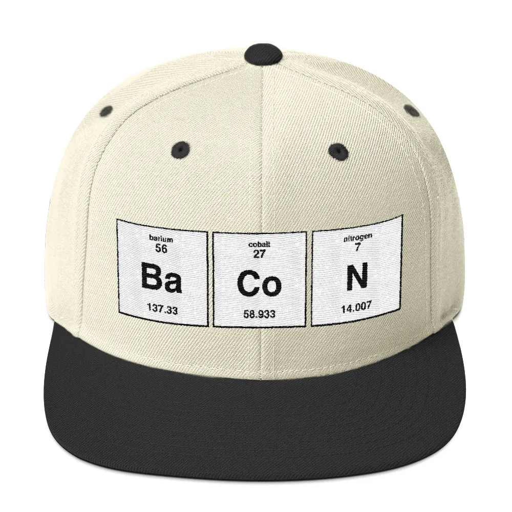 Bacon Periodic Table Element Snapback Hat