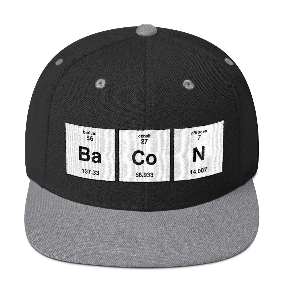 Bacon Periodic Table Element Snapback Hat