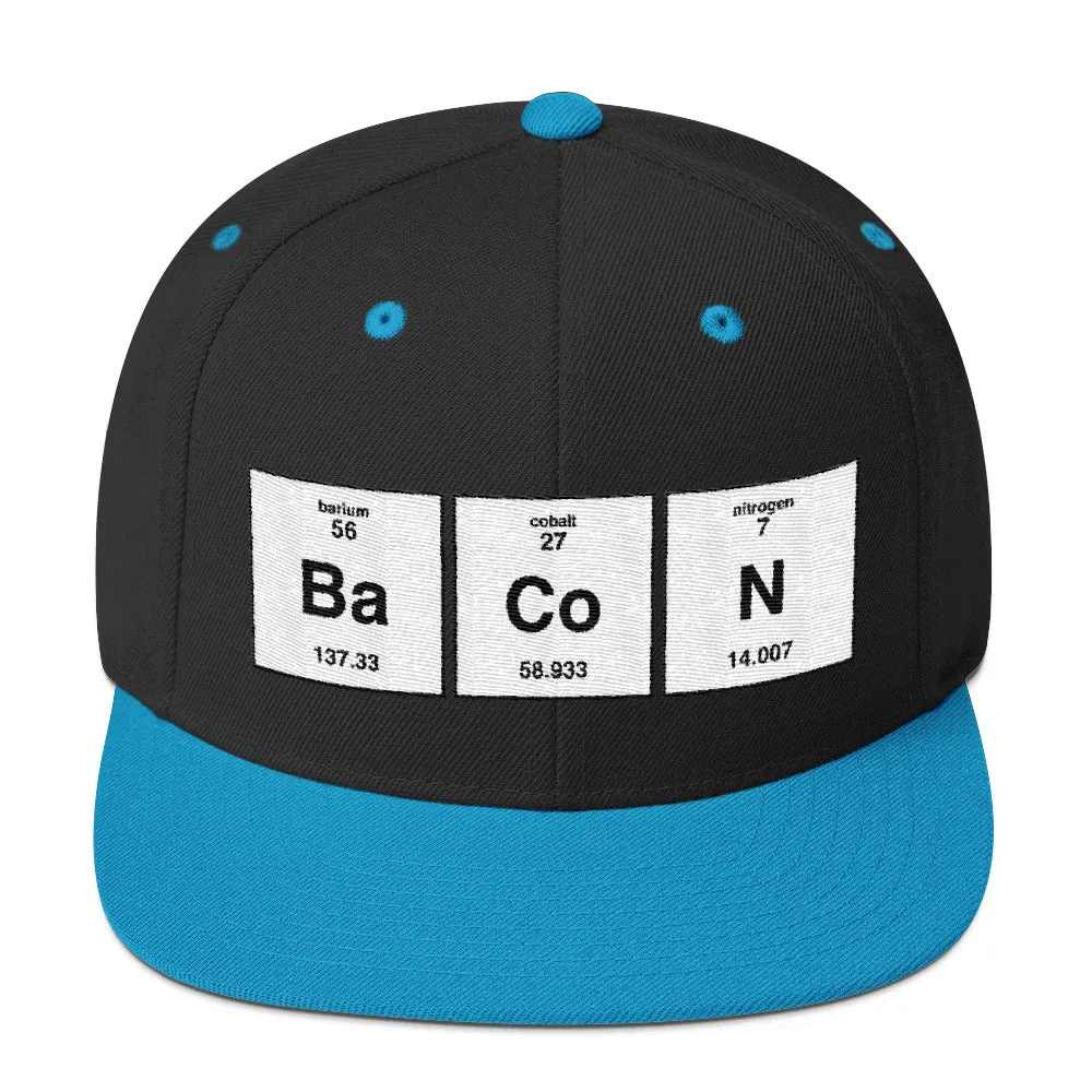 Bacon Periodic Table Element Snapback Hat