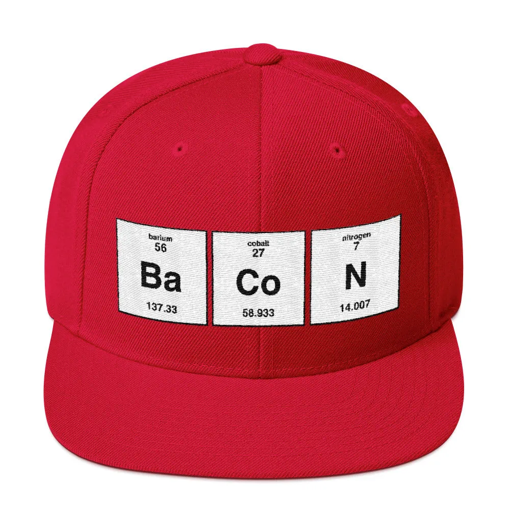 Bacon Periodic Table Element Snapback Hat