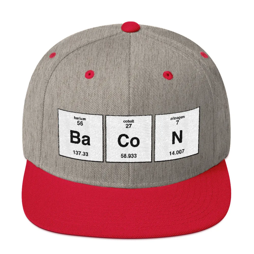 Bacon Periodic Table Element Snapback Hat