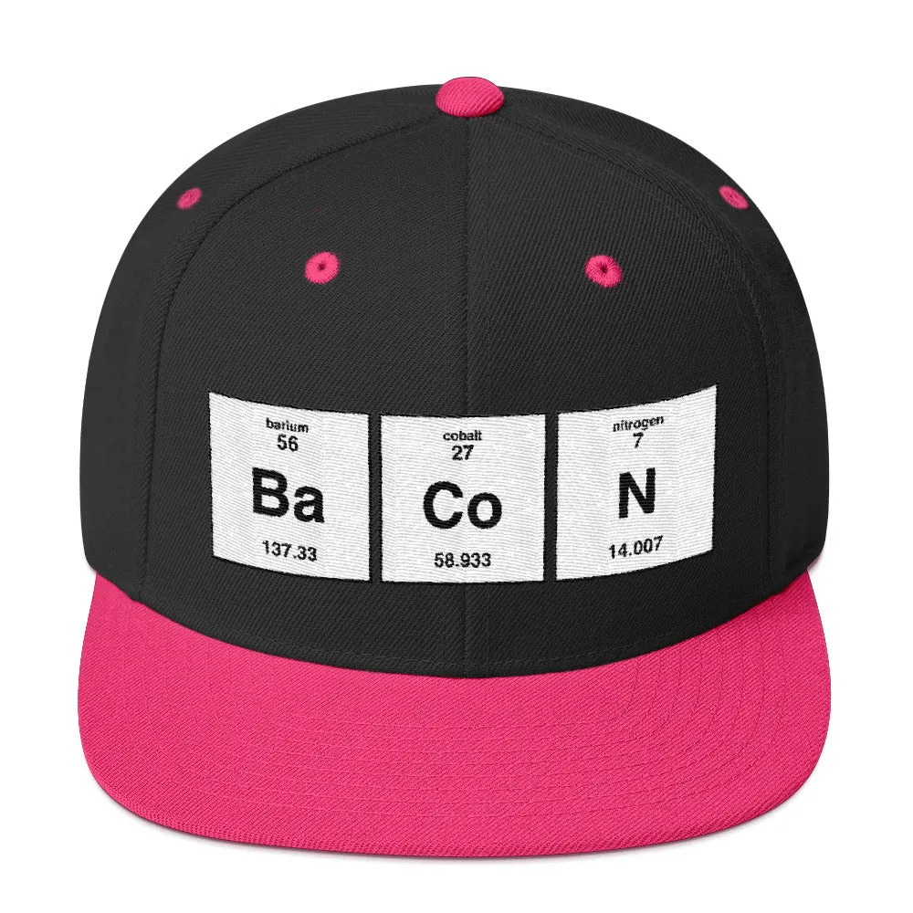 Bacon Periodic Table Element Snapback Hat