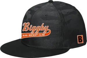 Biggby Coffee AAA New Era Camo Flat Bill Snapback Cap