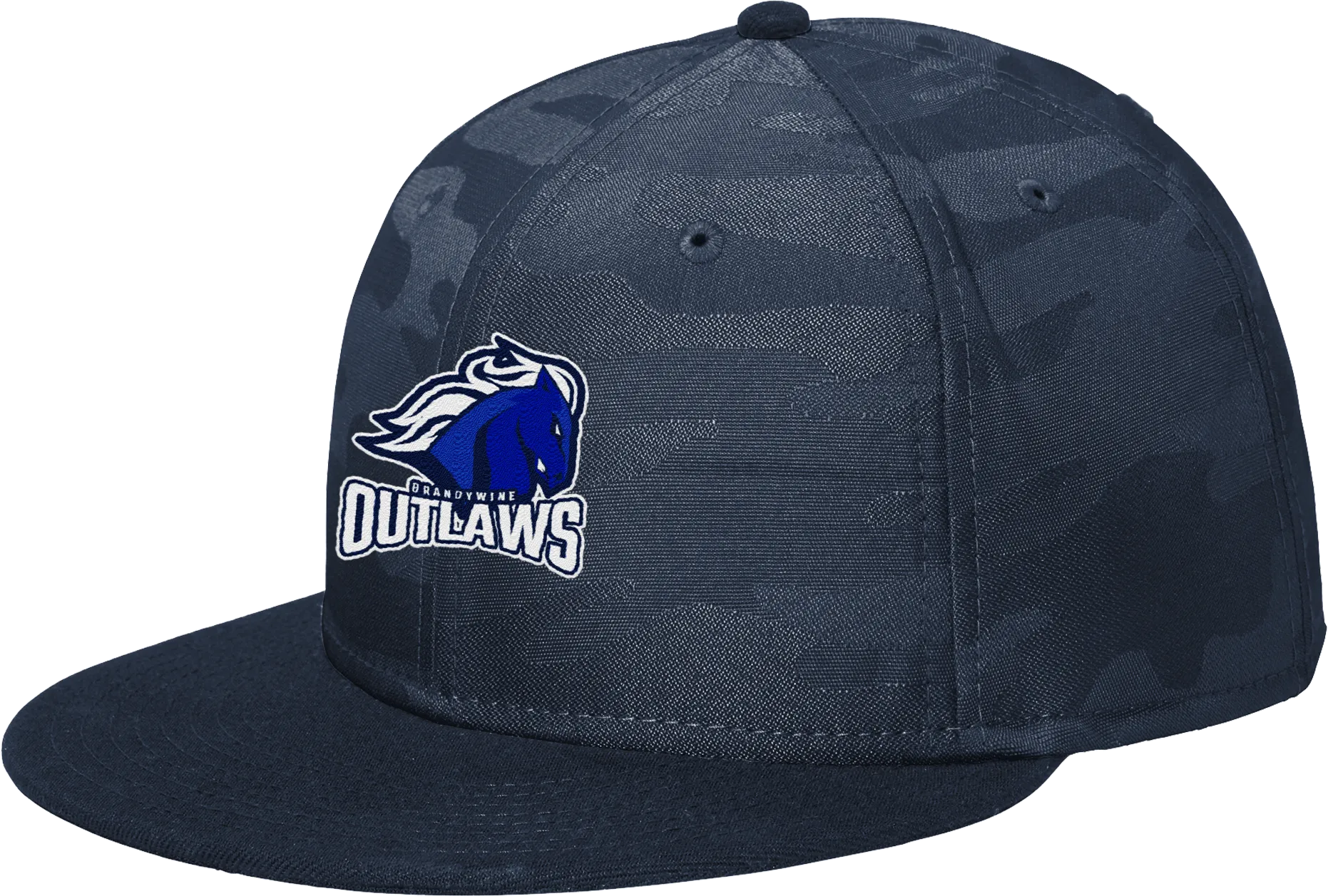 Brandywine Outlaws New Era Camo Flat Bill Snapback Cap