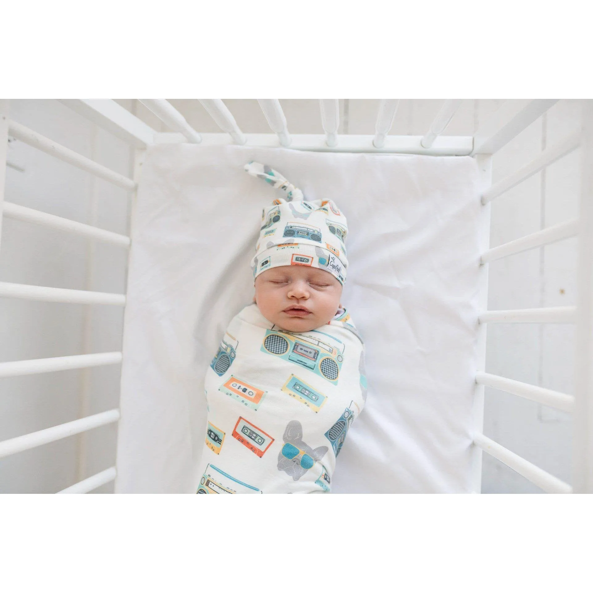 Bruno Newborn Top Knot Hat