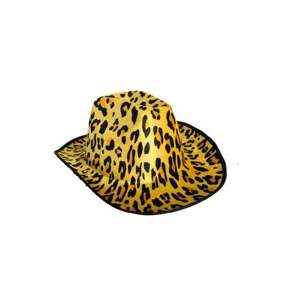 Cowboy/Cowgirl Hat with Animal Print - Cheetah