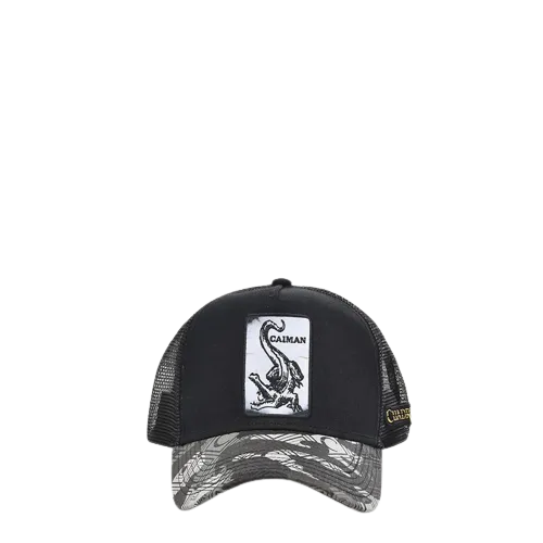 Cuadra Men's Snapback With Alligator Patch Black Cap