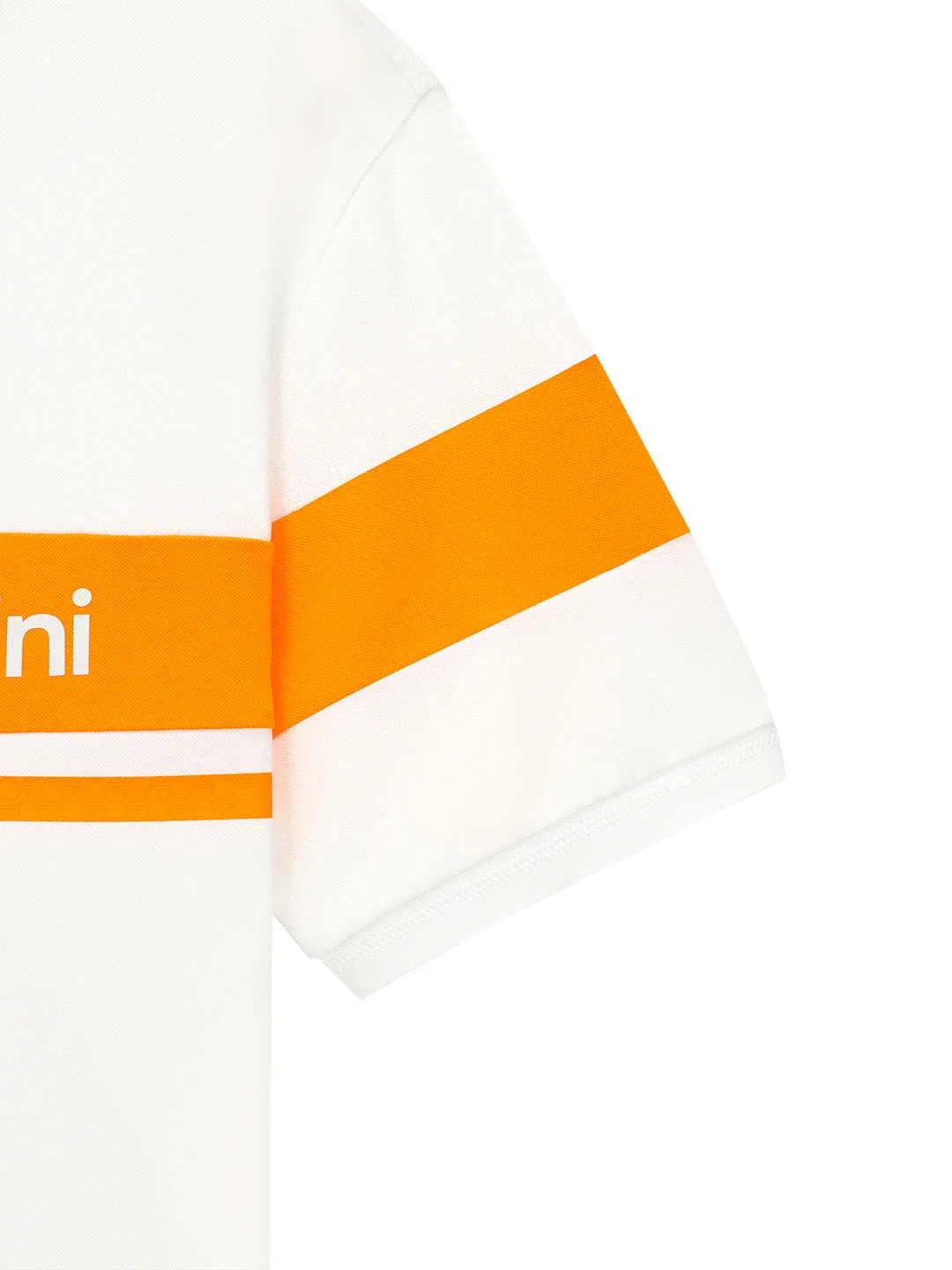 Damarindo Polo Shirt-  Off White/ Orange