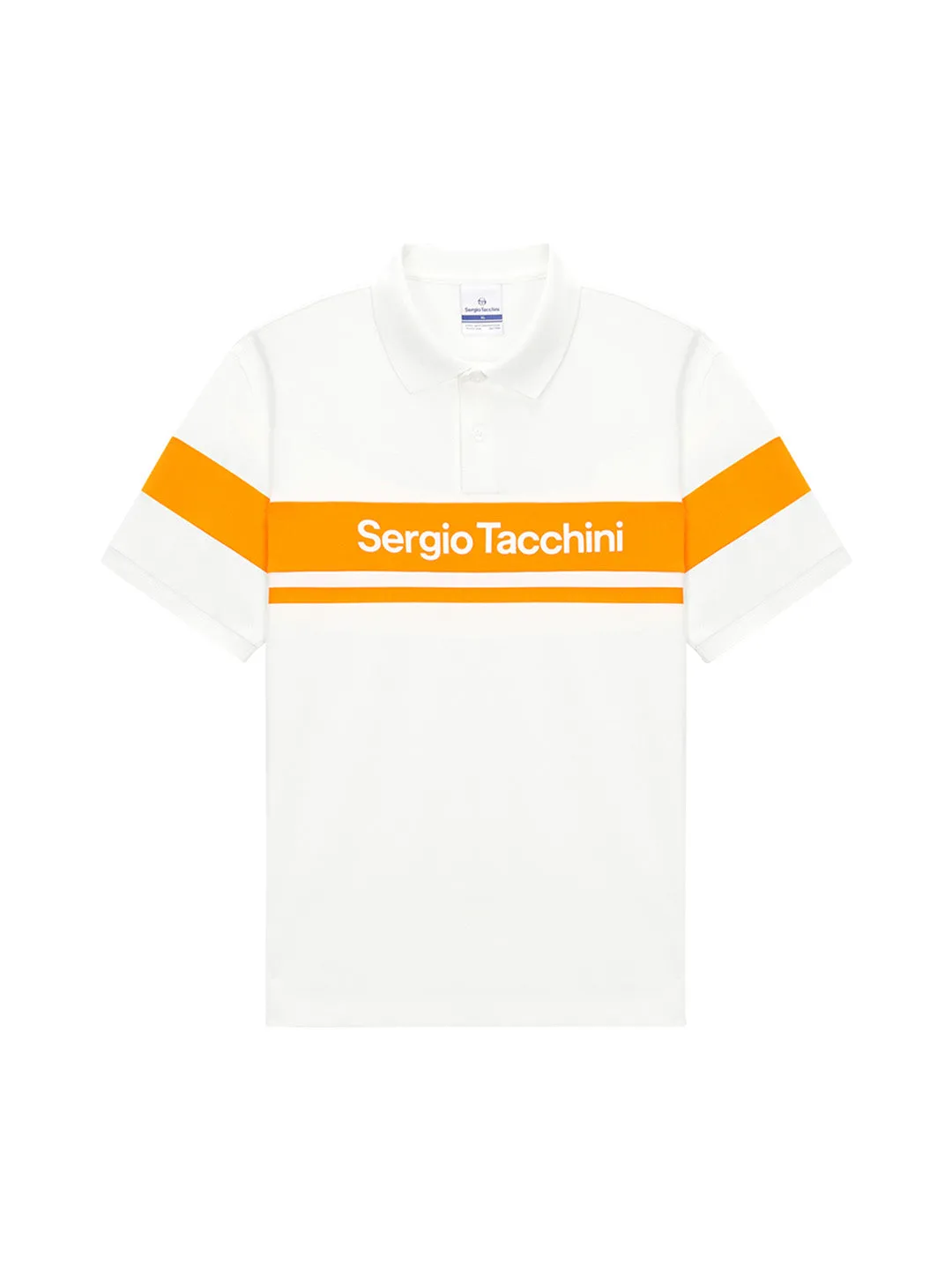 Damarindo Polo Shirt-  Off White/ Orange