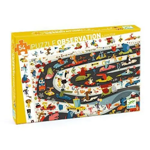 Djeco Observations Puzzle 54pc - Car Rally