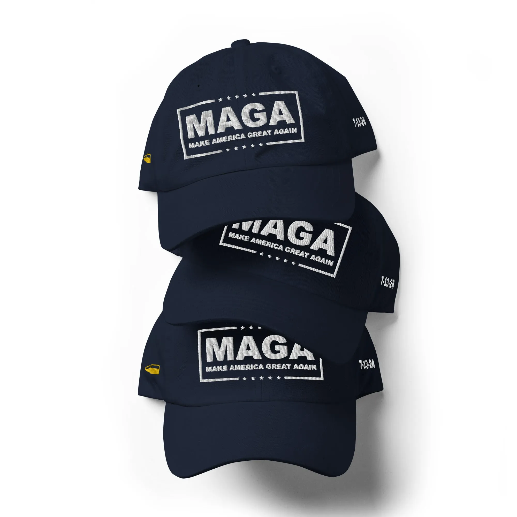 Exclusive: MAGA July 13, 2024 Trump Custom 4-Sided Embroidered Hat (Not Today)