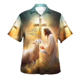 Faith Over Fear Jesus Lamb Hawaiian Shirt For Men and Women - Christian Hawaiian shirt