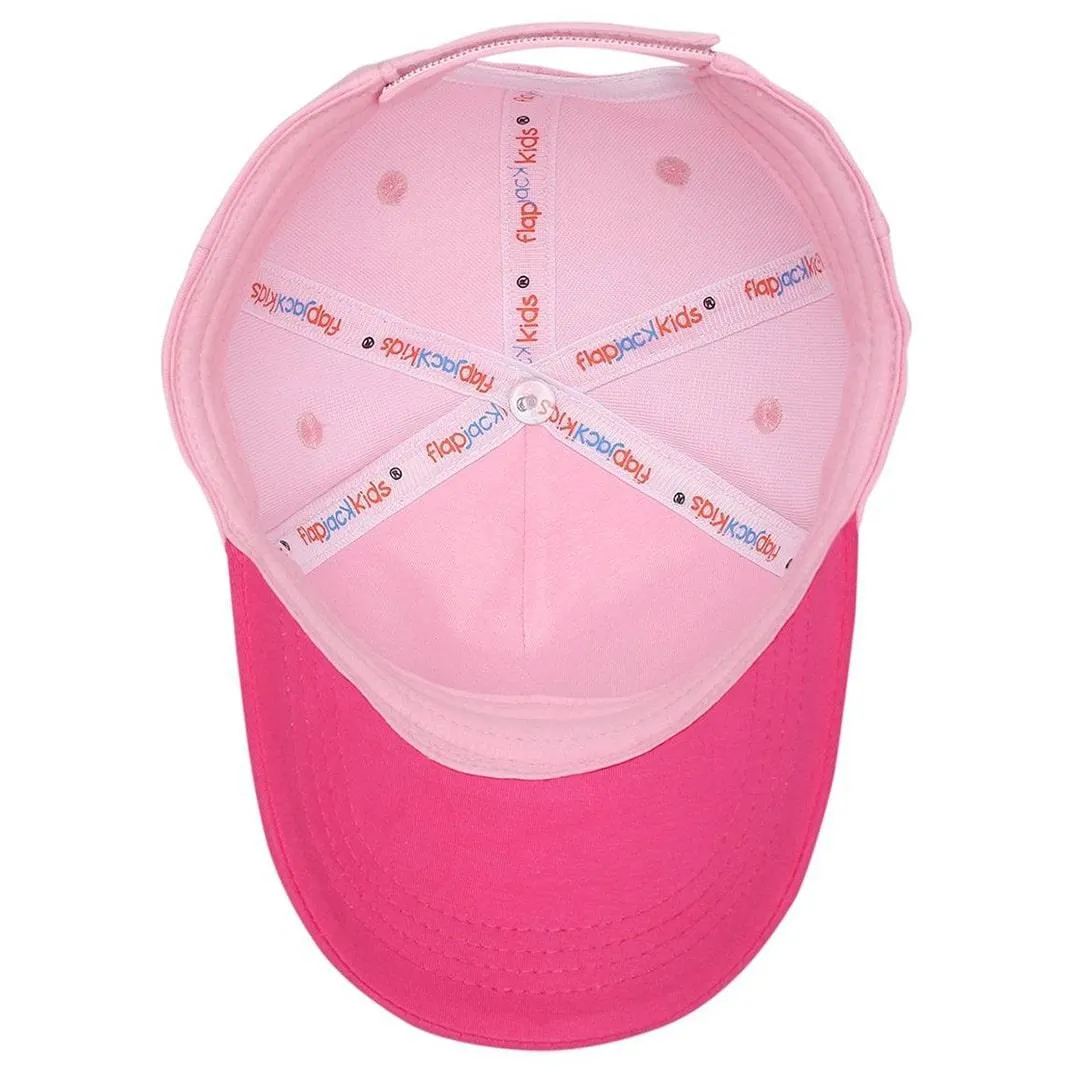 FlapJack Kids Girl UPF50  Ball Cap - Pink Bunny