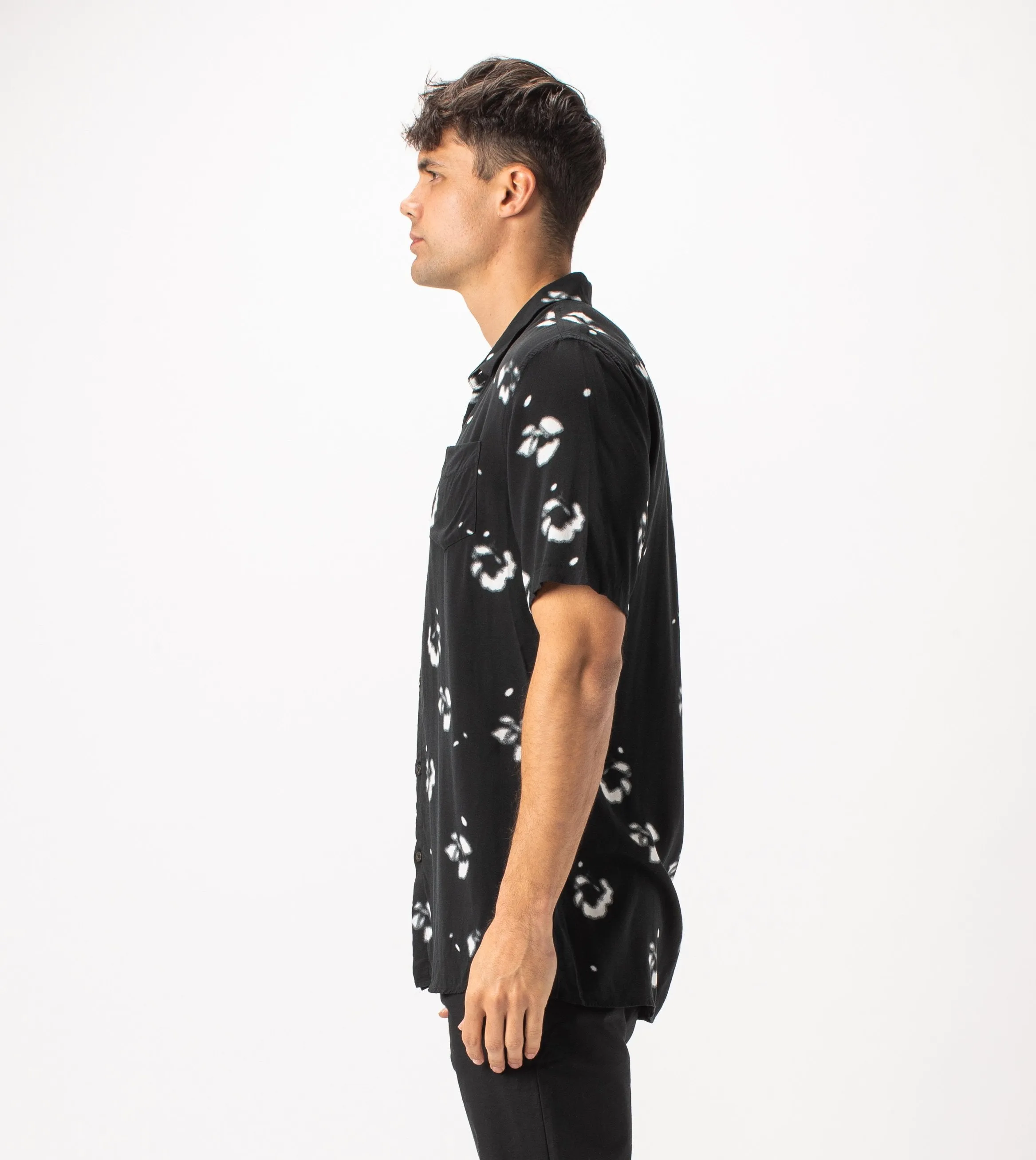 Flower SS Shirt Black