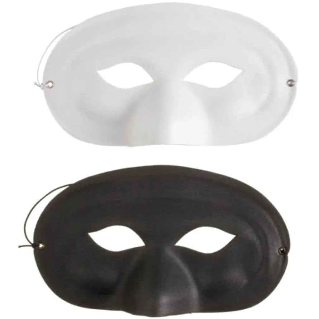 Foamies?® Dress Up Half Face Mask Assorted Black and White