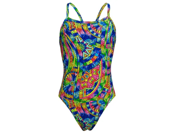 Funkita Single Strap Girls One Piece Swimsuit (Spin The Bottle)