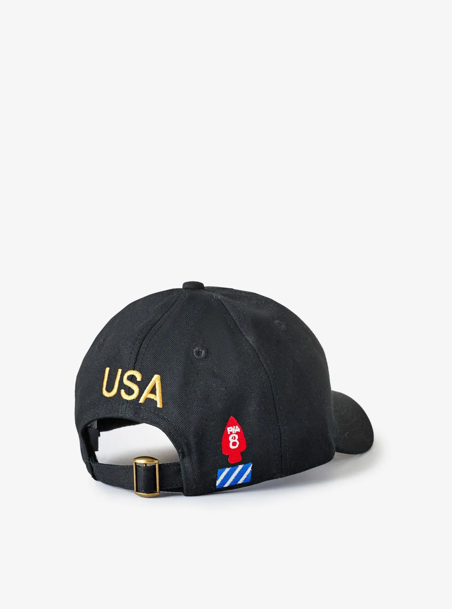 Golden Eagle Crest Aviation Cap in Black