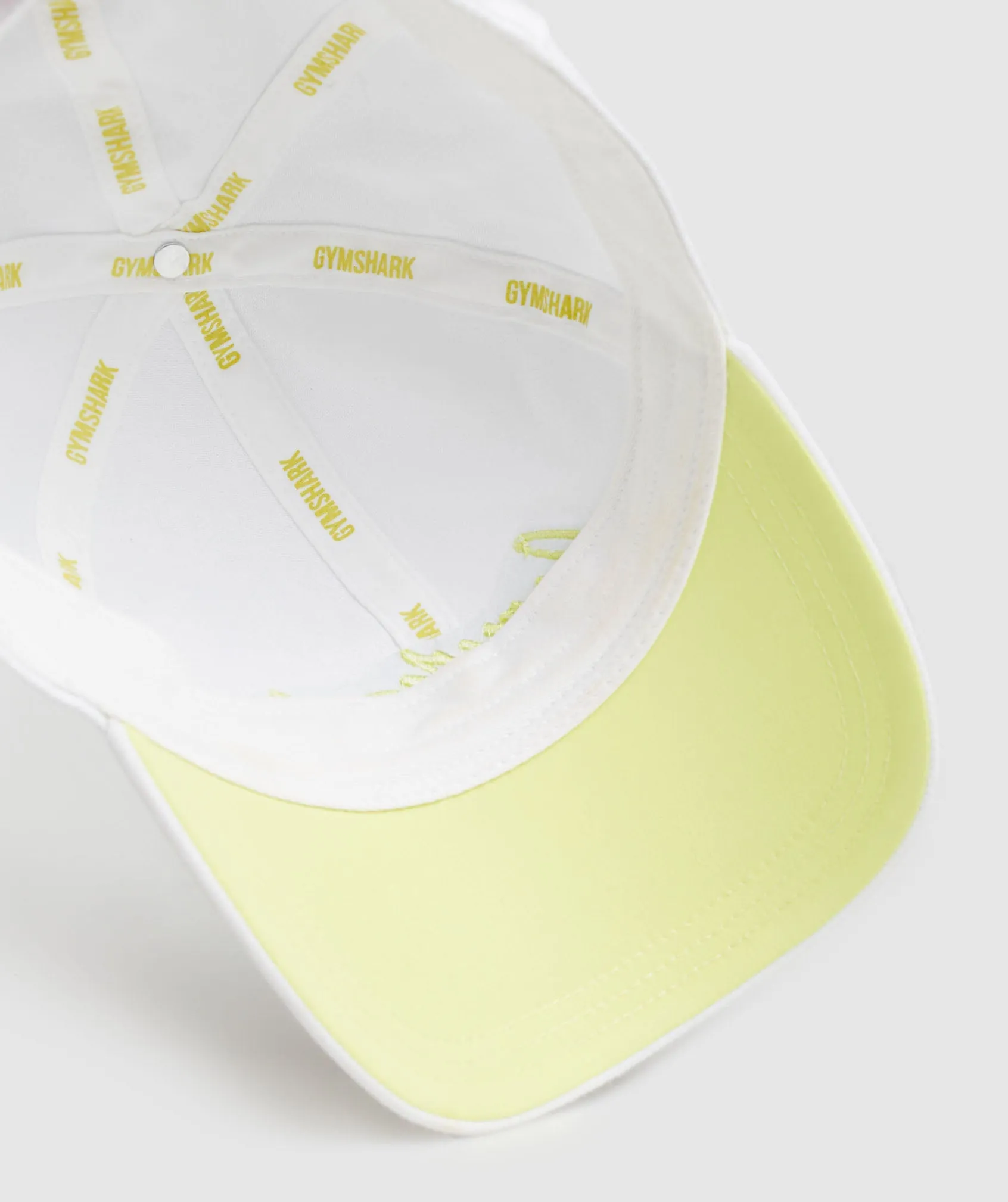 Gymshark Handwriting Baseball Cap - White/Firefly Green