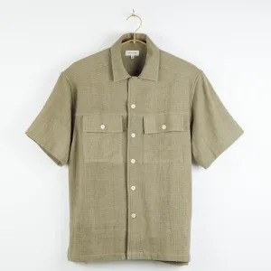 Harshil Two-Pocket Shirt in Lightweight Honeycomb Sage