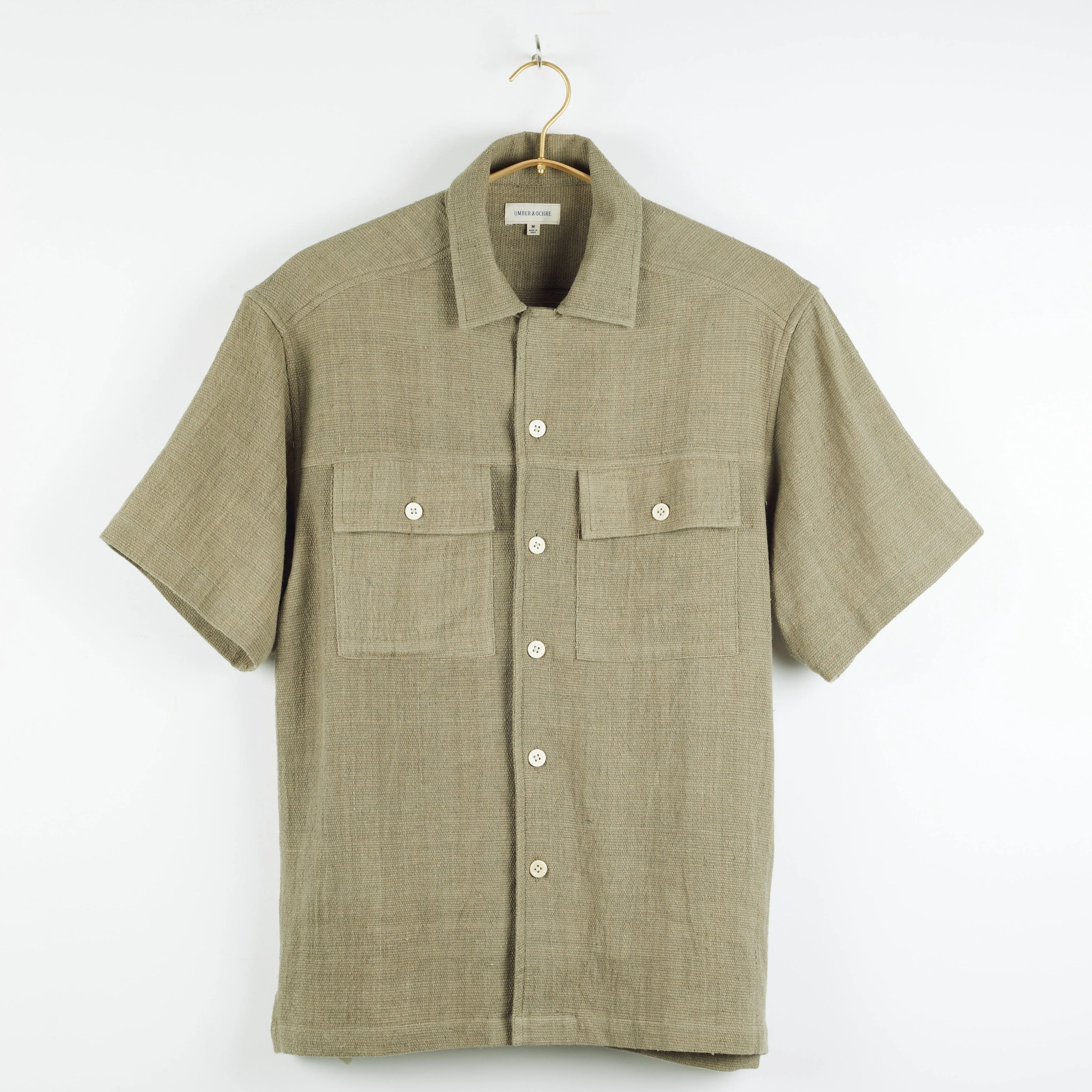 Harshil Two-Pocket Shirt in Lightweight Honeycomb Sage