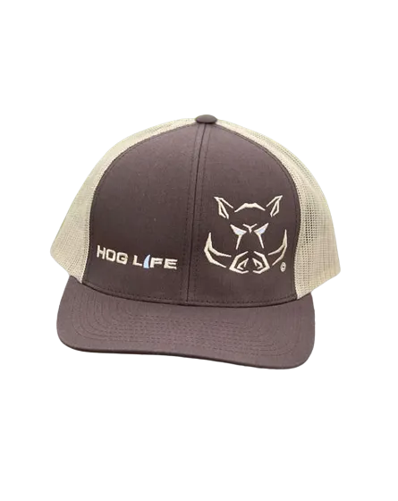 Hog Life Men´s Brown Mesh Cap