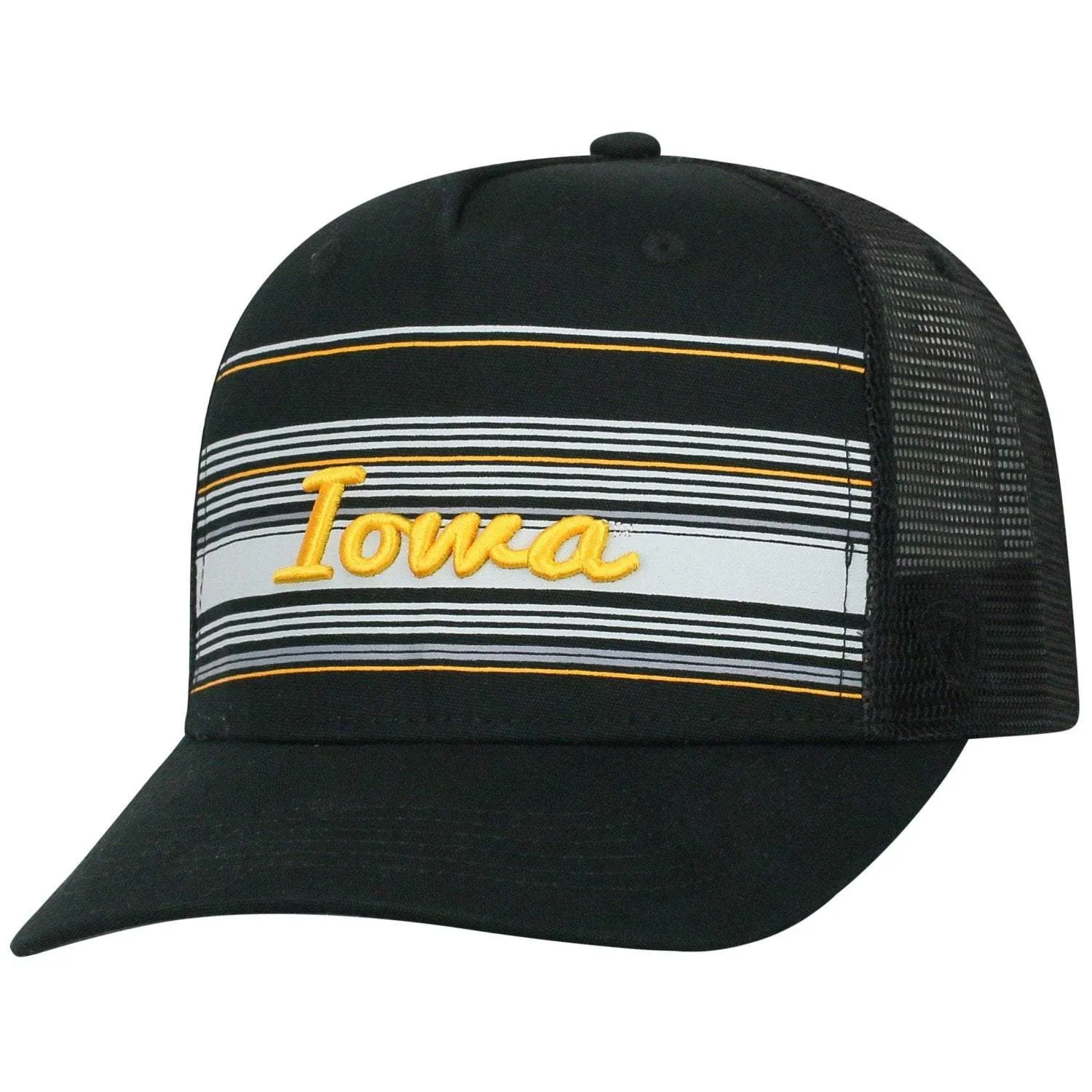 Iowa Hawkeyes TOW Black "2Iron" Structured Mesh Adj. Hat Cap