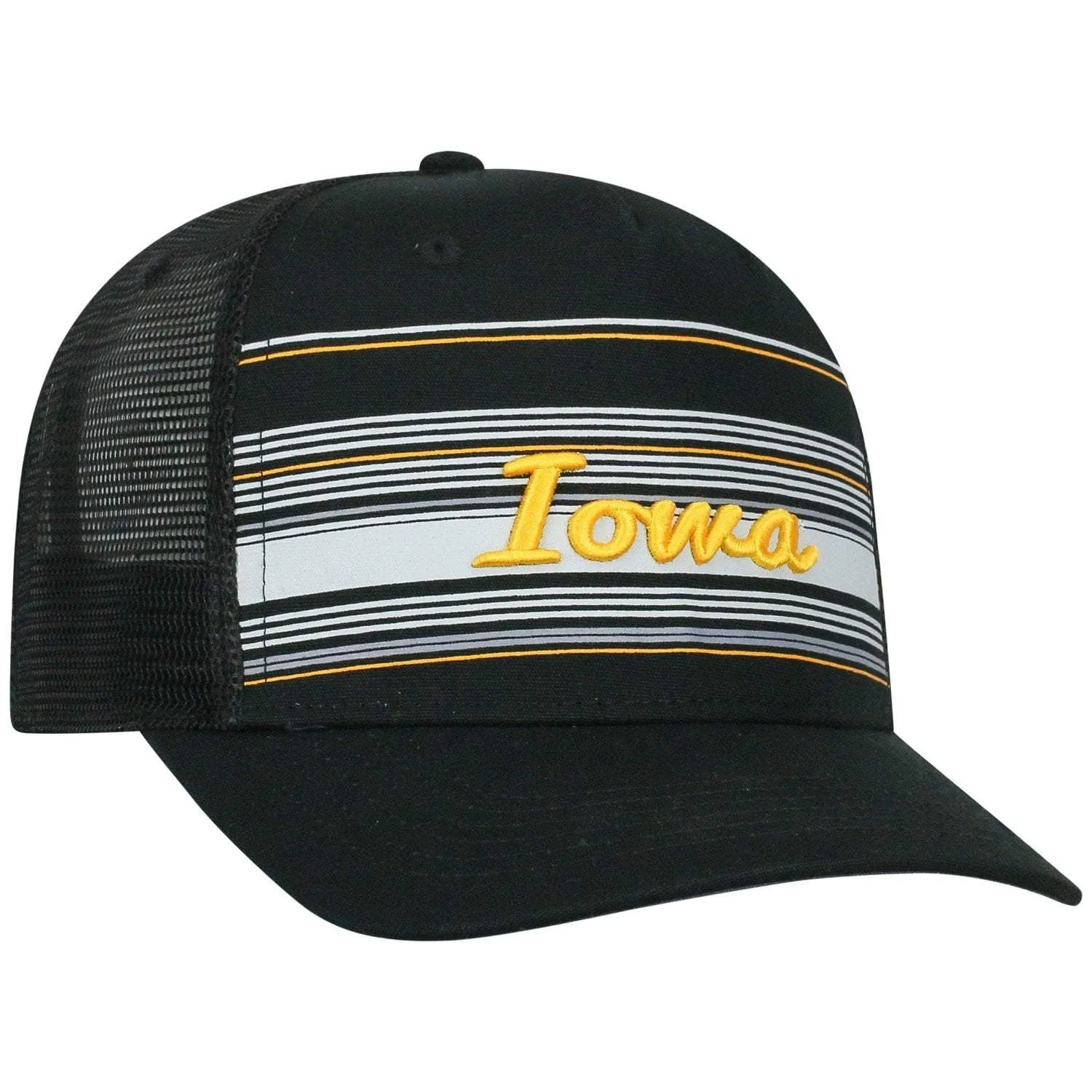 Iowa Hawkeyes TOW Black "2Iron" Structured Mesh Adj. Hat Cap