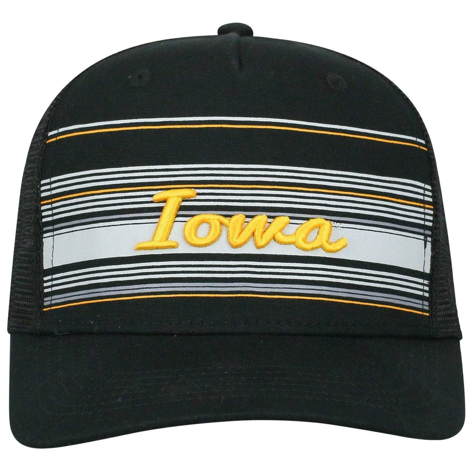 Iowa Hawkeyes TOW Black "2Iron" Structured Mesh Adj. Hat Cap