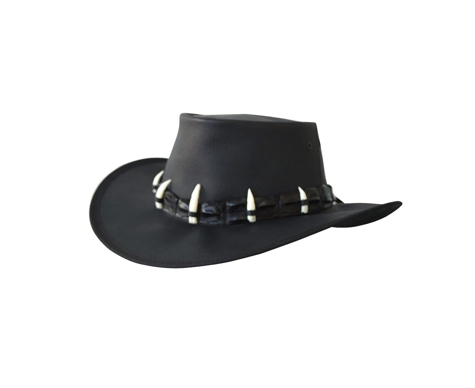 Jacaru Hats Ayers Croc - Roo Leather Black