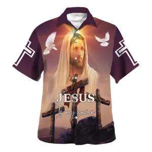 Jesus Face Jesus Is My Savior Hawaiian Shirt - Christian Hawaiian Shirt - Religious Hawaiian Shirts