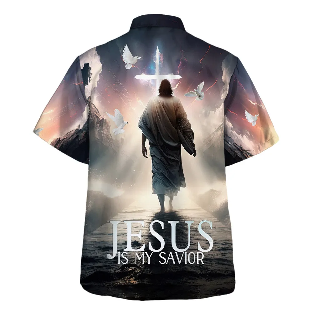 Jesus Walk Water Jesus Is My Savior Hawaiian Shirt - Christian Hawaiian Shirt - Religious Hawaiian Shirts