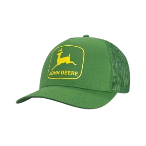 John Deere Men's Green Cotton Twill Mesh Trucker Cap