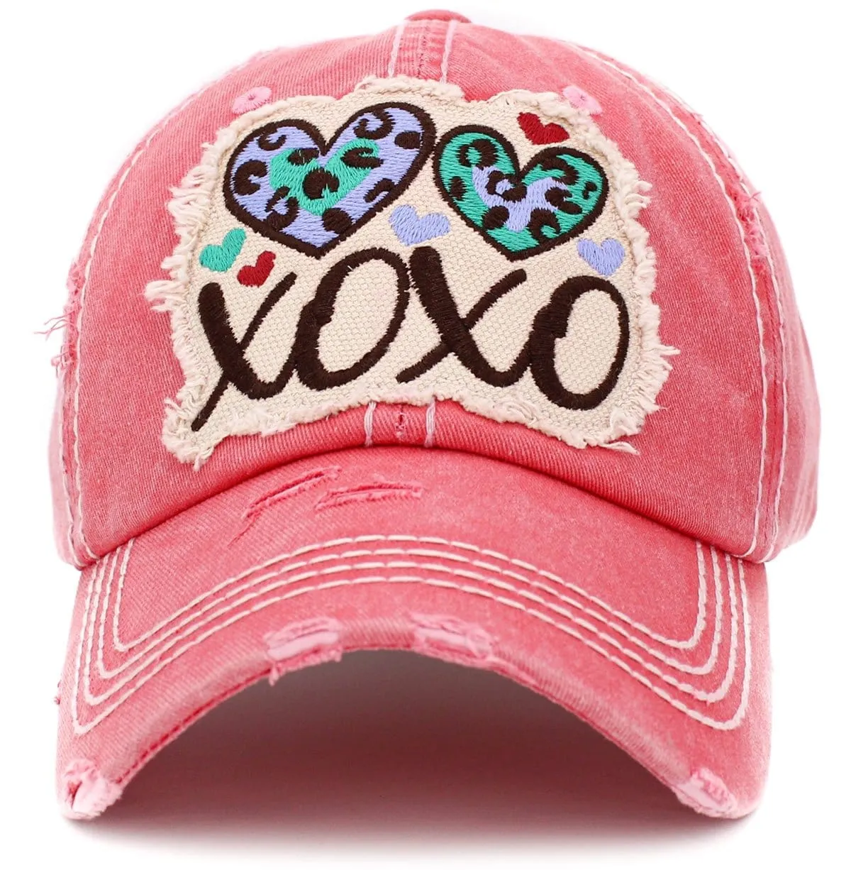 KBV1411 "XOXO" Vintage Distressed Cotton Cap