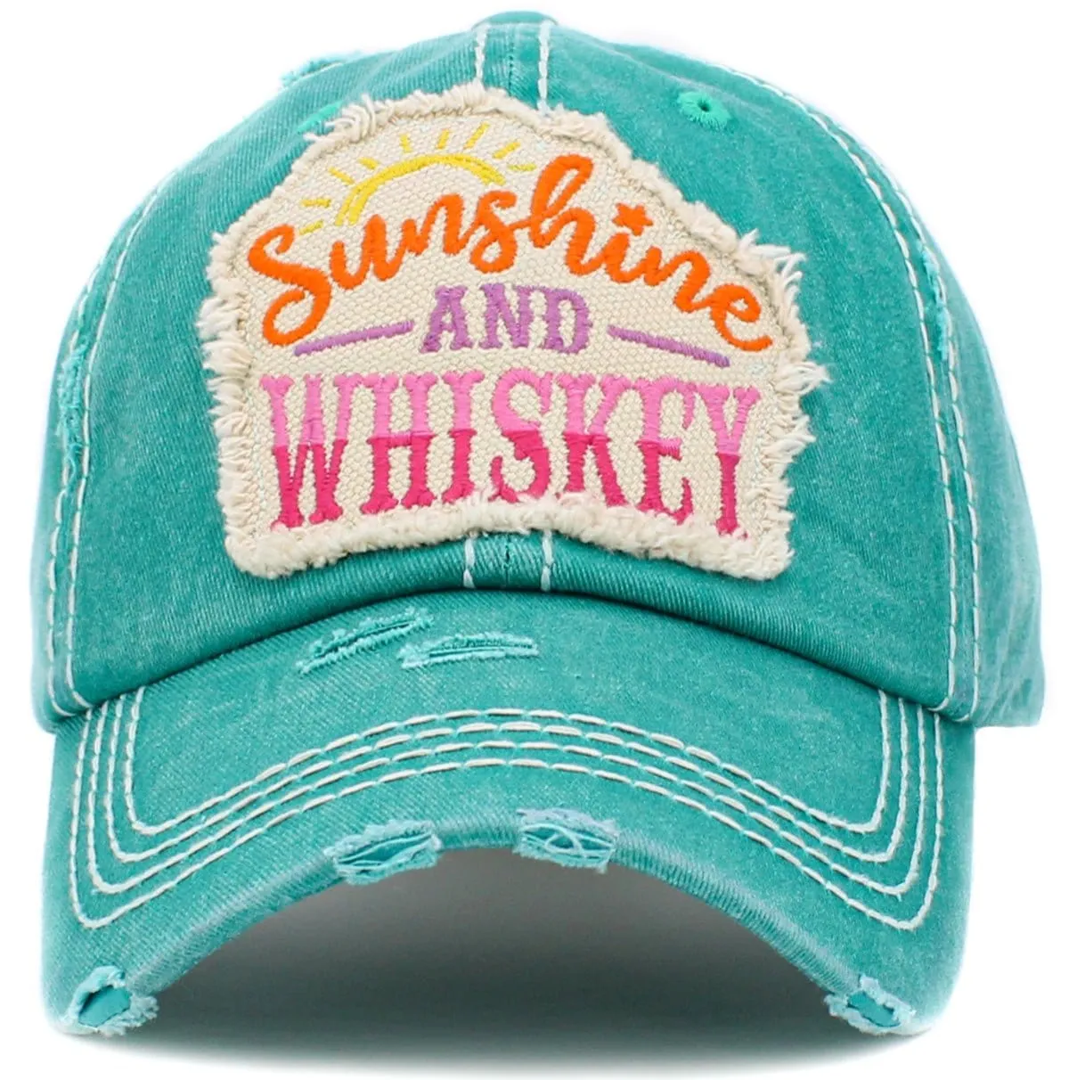 KBV1420 "Sunshine and Whiskey" Vintage Washed Ball Cap