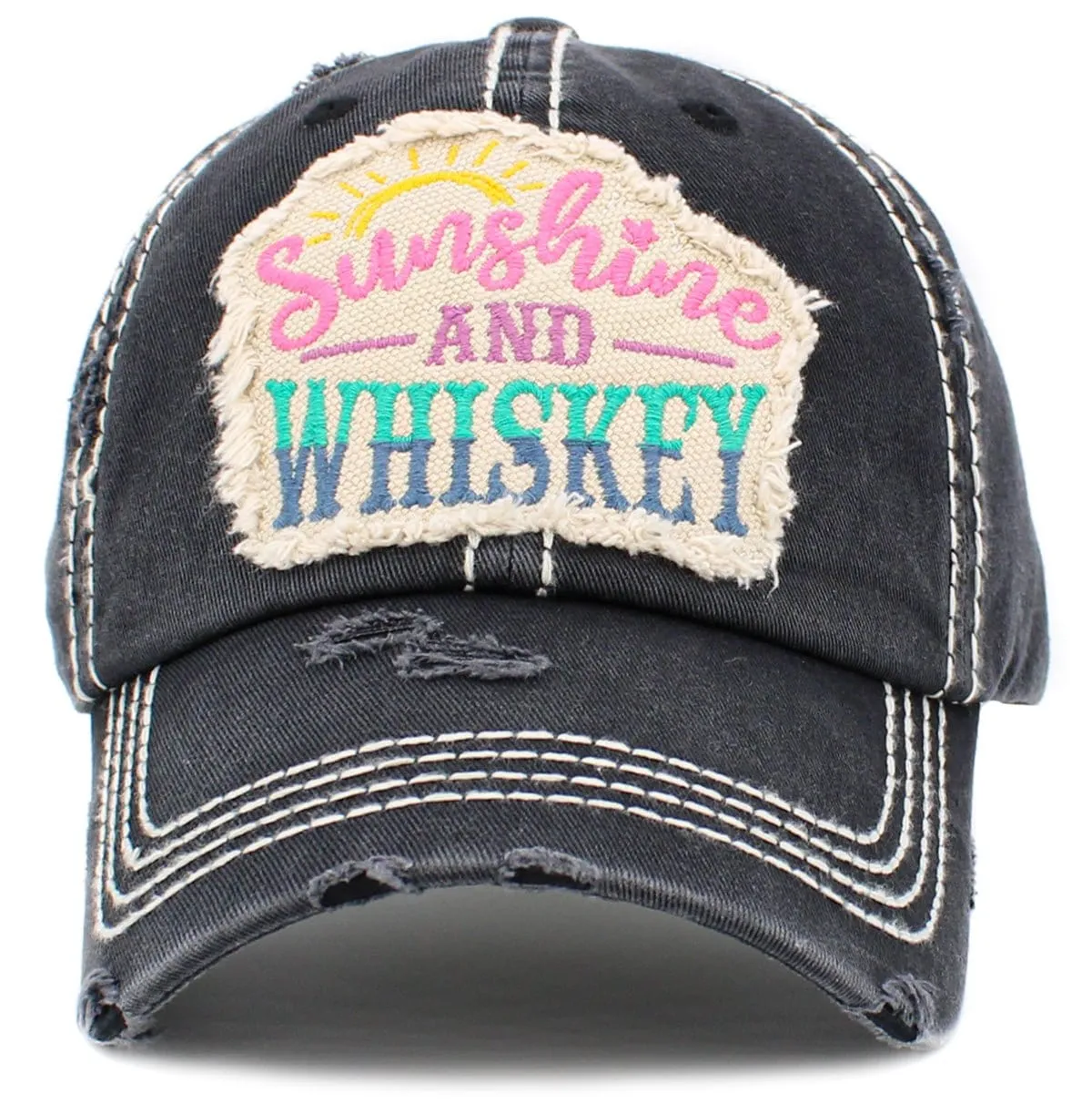 KBV1420 "Sunshine and Whiskey" Vintage Washed Ball Cap