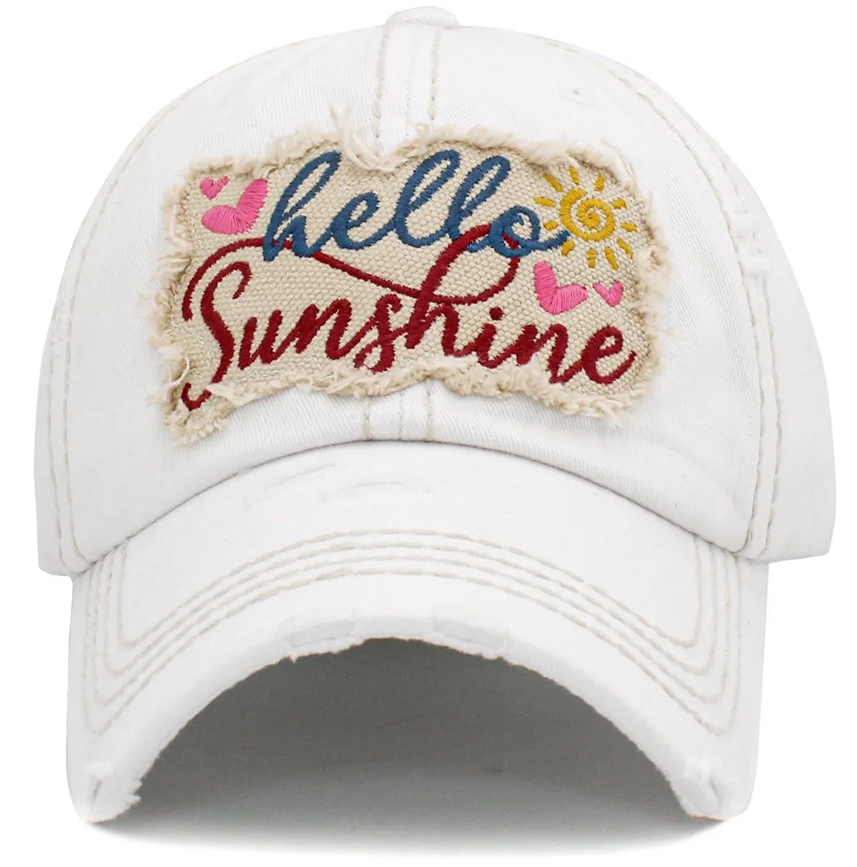 KBV1441 "Hello Sunshine" Washed Vintage Ballcap