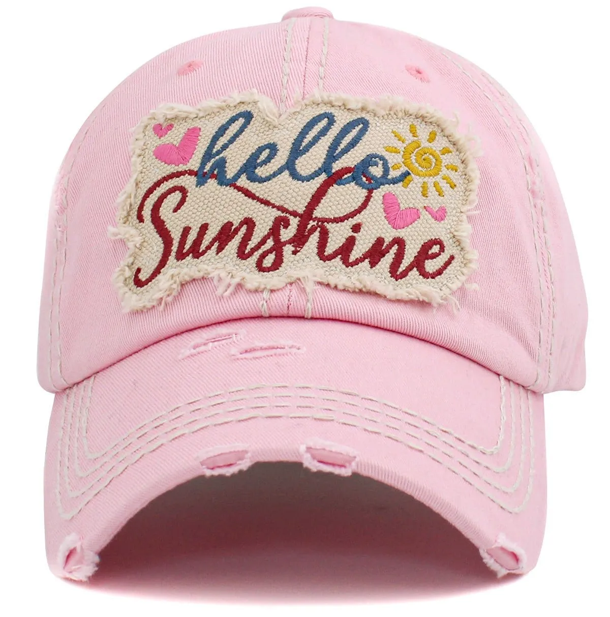 KBV1441 "Hello Sunshine" Washed Vintage Ballcap