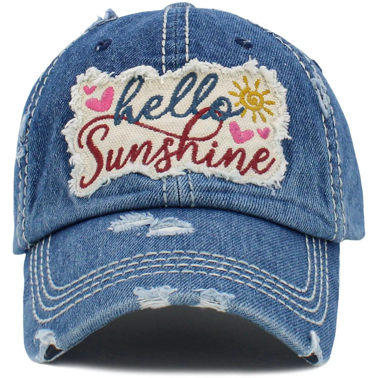 KBV1441 "Hello Sunshine" Washed Vintage Ballcap