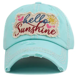 KBV1441 "Hello Sunshine" Washed Vintage Ballcap